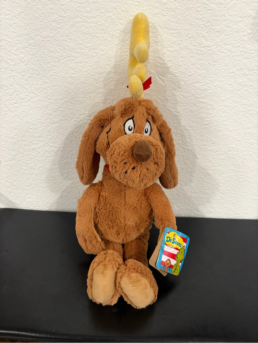 Dr. Seuss Brown Plush Dog Toy with Yellow Banana Accent
